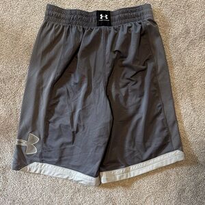 Under Armour Men's Charcoal and Light Gray Athletic Shorts